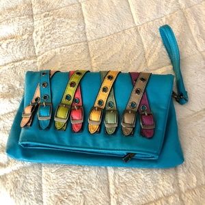 Mellow World Vegan Foldover Crossbody Clutch Purse